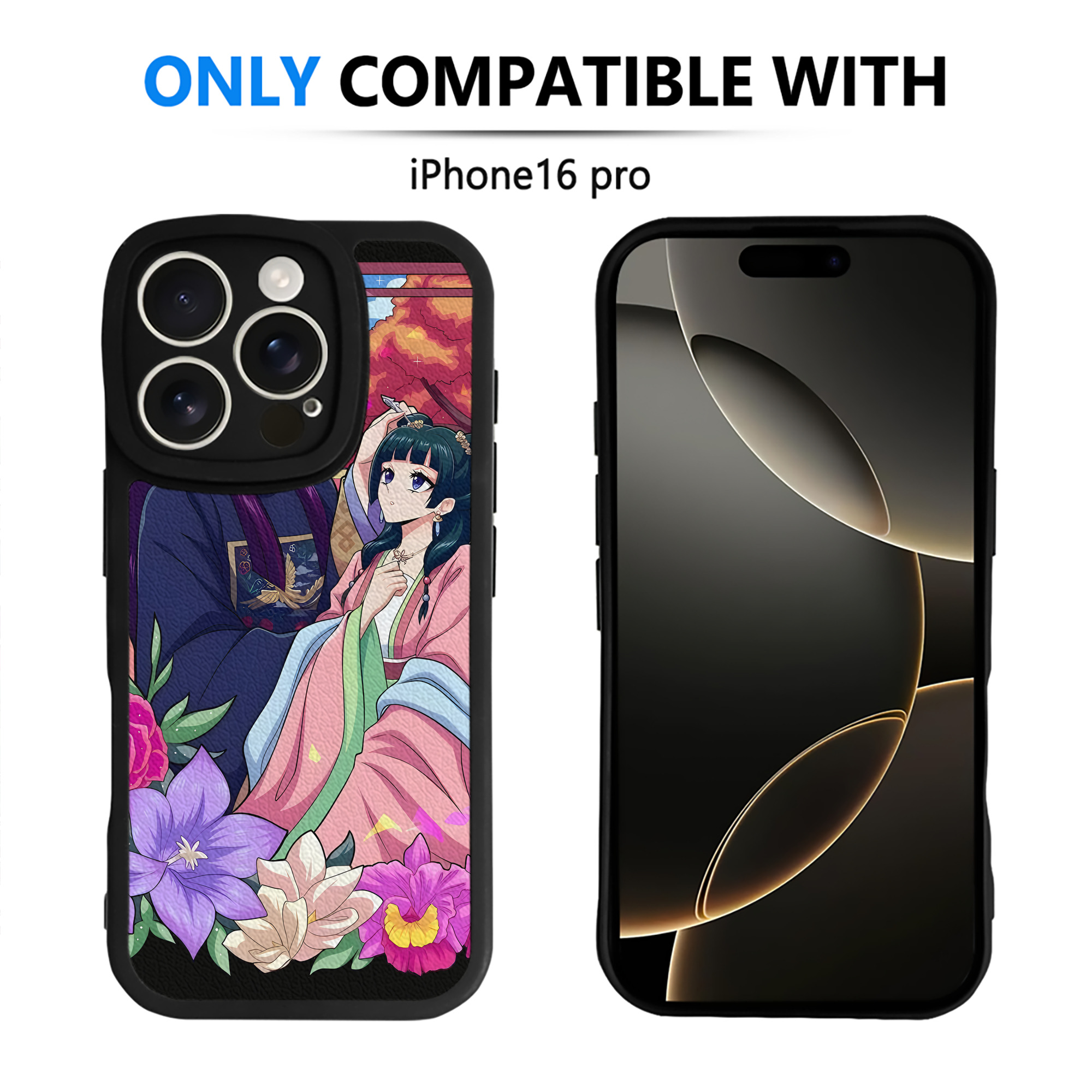 （画像用） 薬屋のひとりごと The Apothecary Diaries 【iPhone 16シリーズ対応】シリコンスマホケース（レザー調） 材質：シリコン